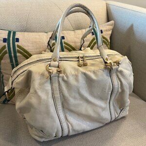 GUCCI Logo Hand Bag Boston Hand Bag leather White 189892 Women